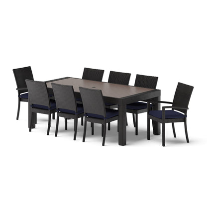 Ensemble de salle à manger d'extérieur Deco 9 pièces en aluminium
