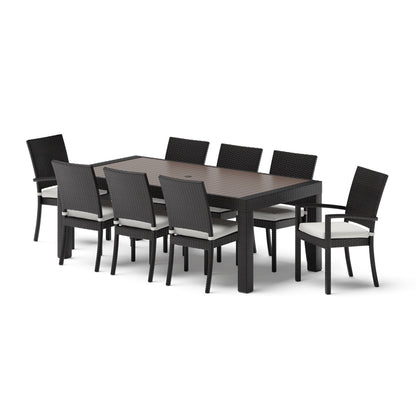 Ensemble de salle à manger d'extérieur Deco 9 pièces en aluminium