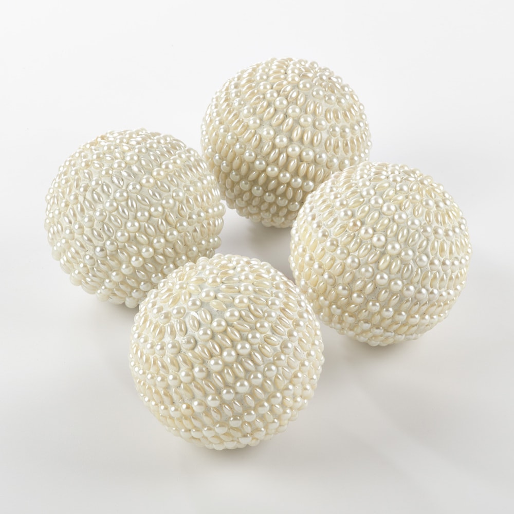 Sphère décorative en perles - Lot de 4