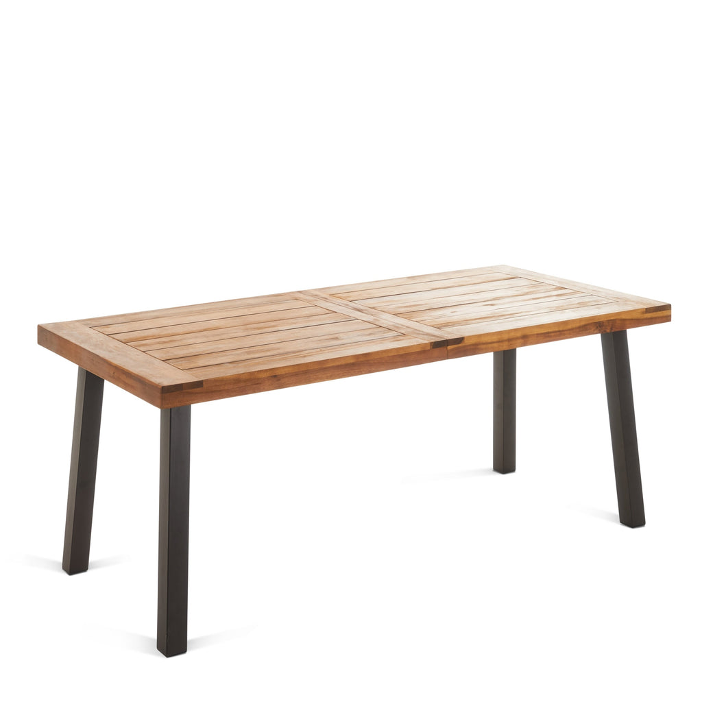 Ensemble de salle à manger d'extérieur en bois Della 7 pièces par Christopher Knight Home