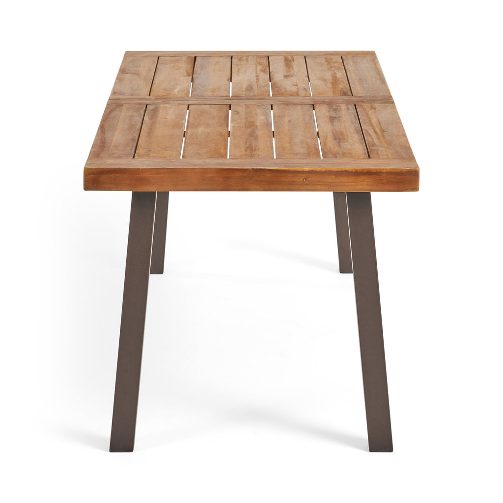 Ensemble de salle à manger d'extérieur en bois Della 7 pièces par Christopher Knight Home