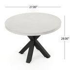 Ensemble de salle à manger d'extérieur Delmar 5 pièces avec table en béton léger par Christopher Knight Home