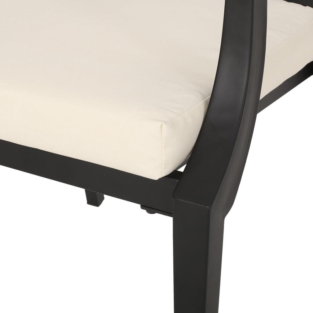 Ensemble de salle à manger d'extérieur Delmar 5 pièces avec table en béton léger par Christopher Knight Home