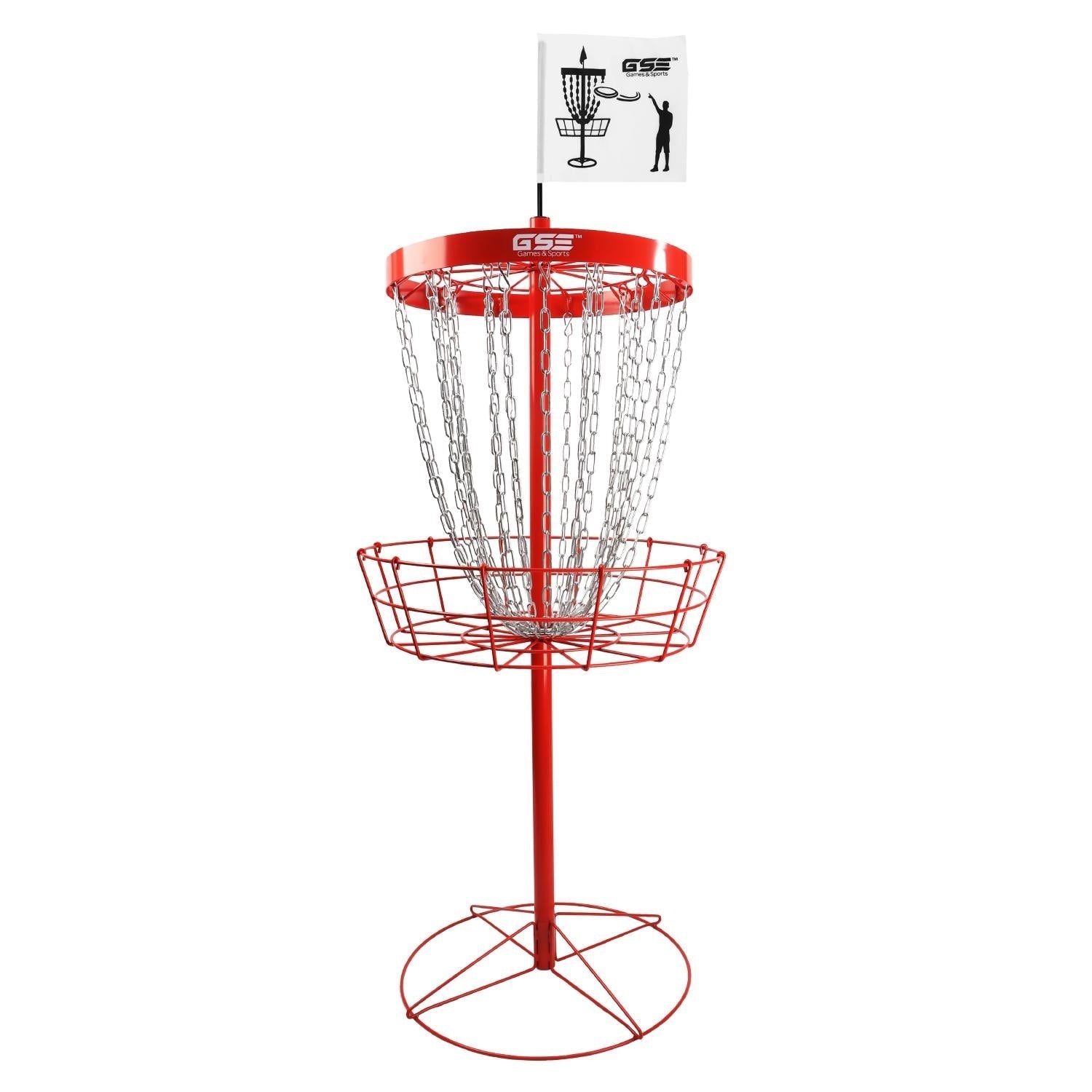 Panier de cibles de disc golf portable de luxe GSE™ à 24 chaînes, paniers d'entraînement PRO Disc Golf