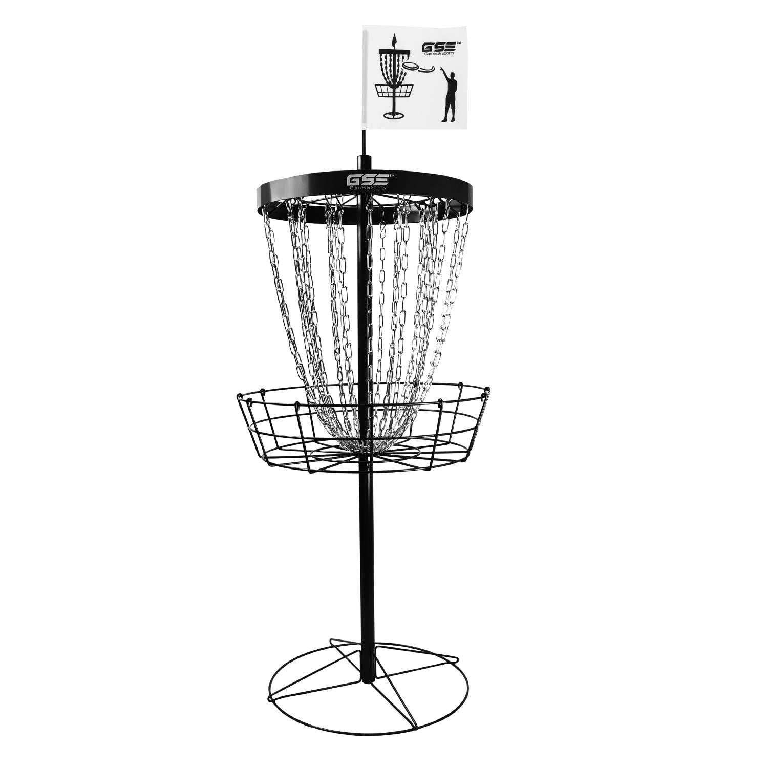 Panier de cibles de disc golf portable de luxe GSE™ à 24 chaînes, paniers d'entraînement PRO Disc Golf