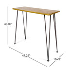 Ensemble de bar industriel d'extérieur en bois Denali 3 pièces par Christopher Knight Home