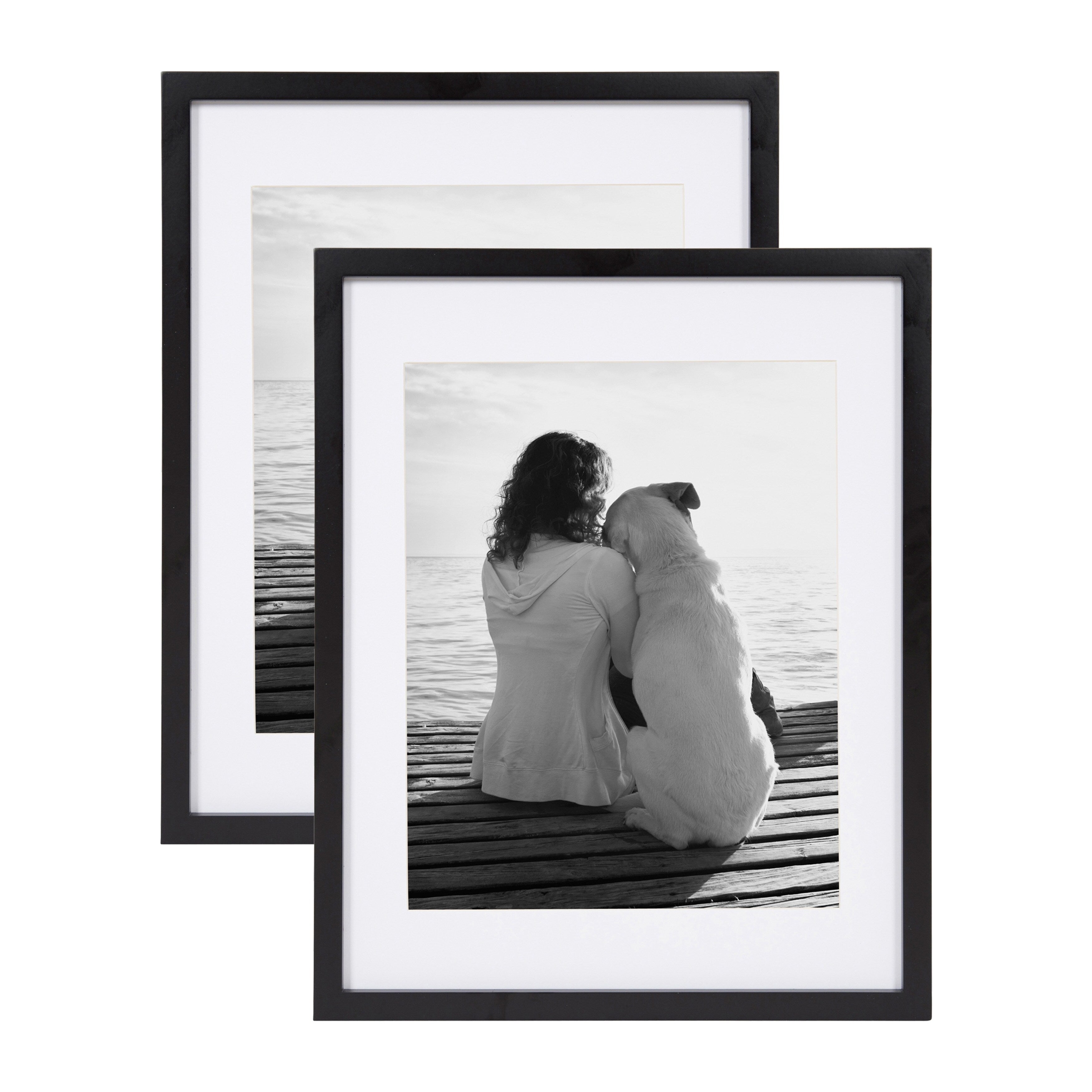 Cadre photo mural en bois DesignOvation Gallery, lot de 2