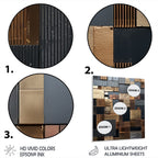 Designart Brown Abstract Tile Mosiac Charm Abstract Tile Metal Wall Art Décor mural en métal marron Œuvre d'art en métal moderne