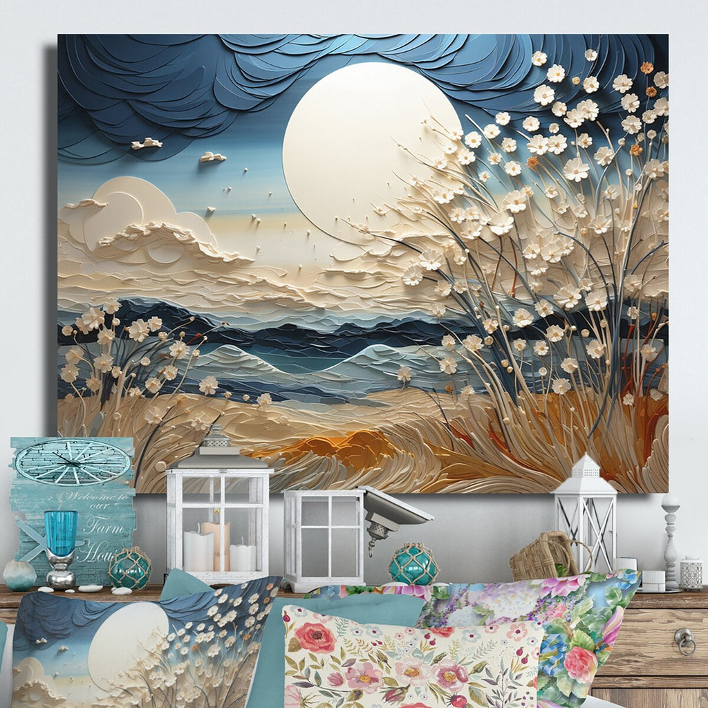 Collages de prairies et de nuages ​​Designart VI, art mural moderne en métal