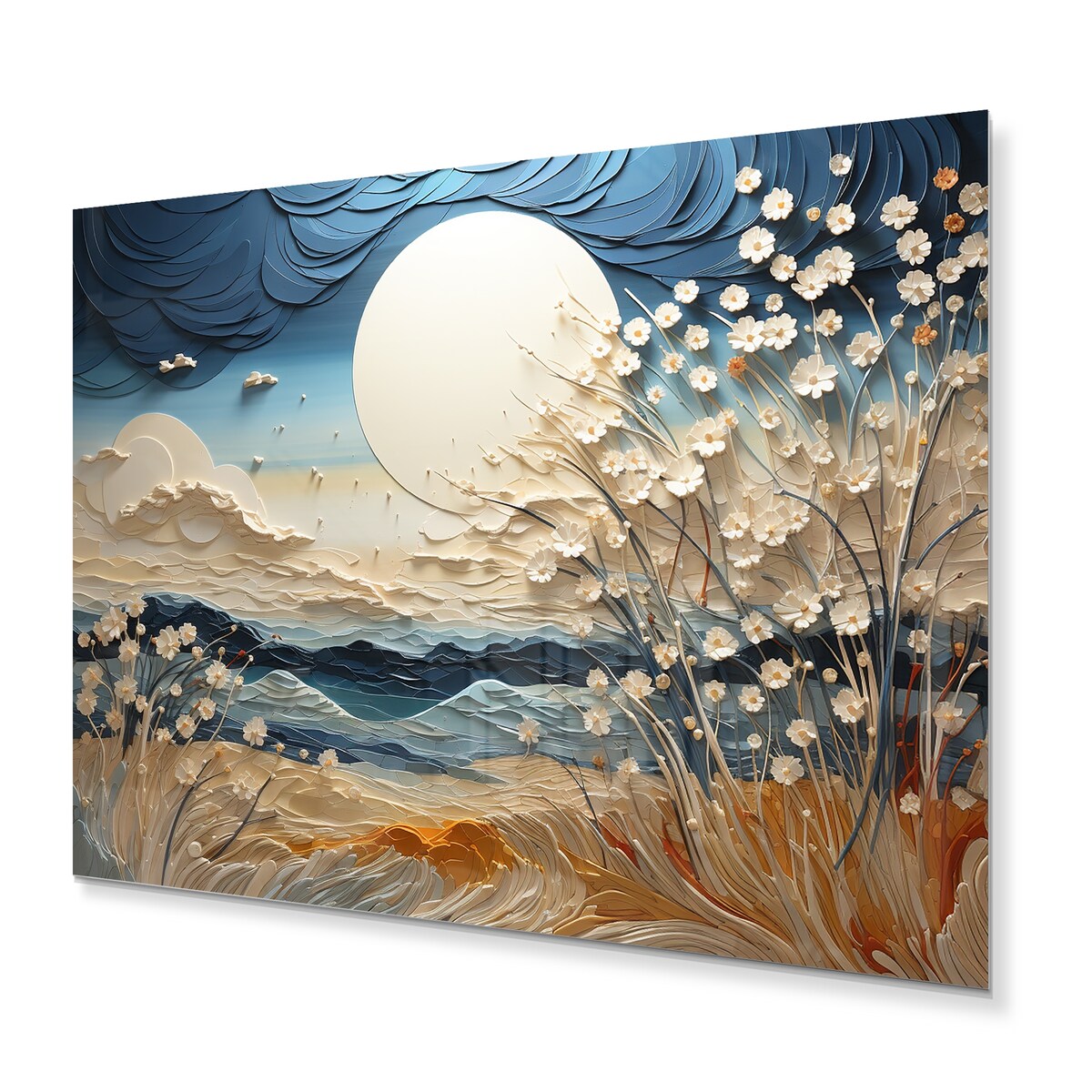 Collages de prairies et de nuages ​​Designart VI, art mural moderne en métal