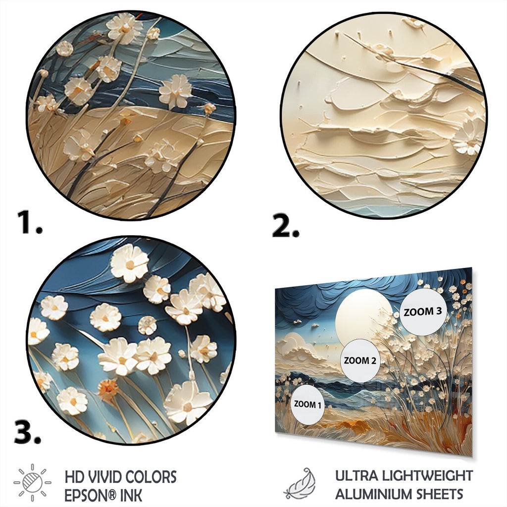 Collages de prairies et de nuages ​​Designart VI, art mural moderne en métal