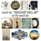 Miroir mural moderne abstrait en spirale avec collage Designart