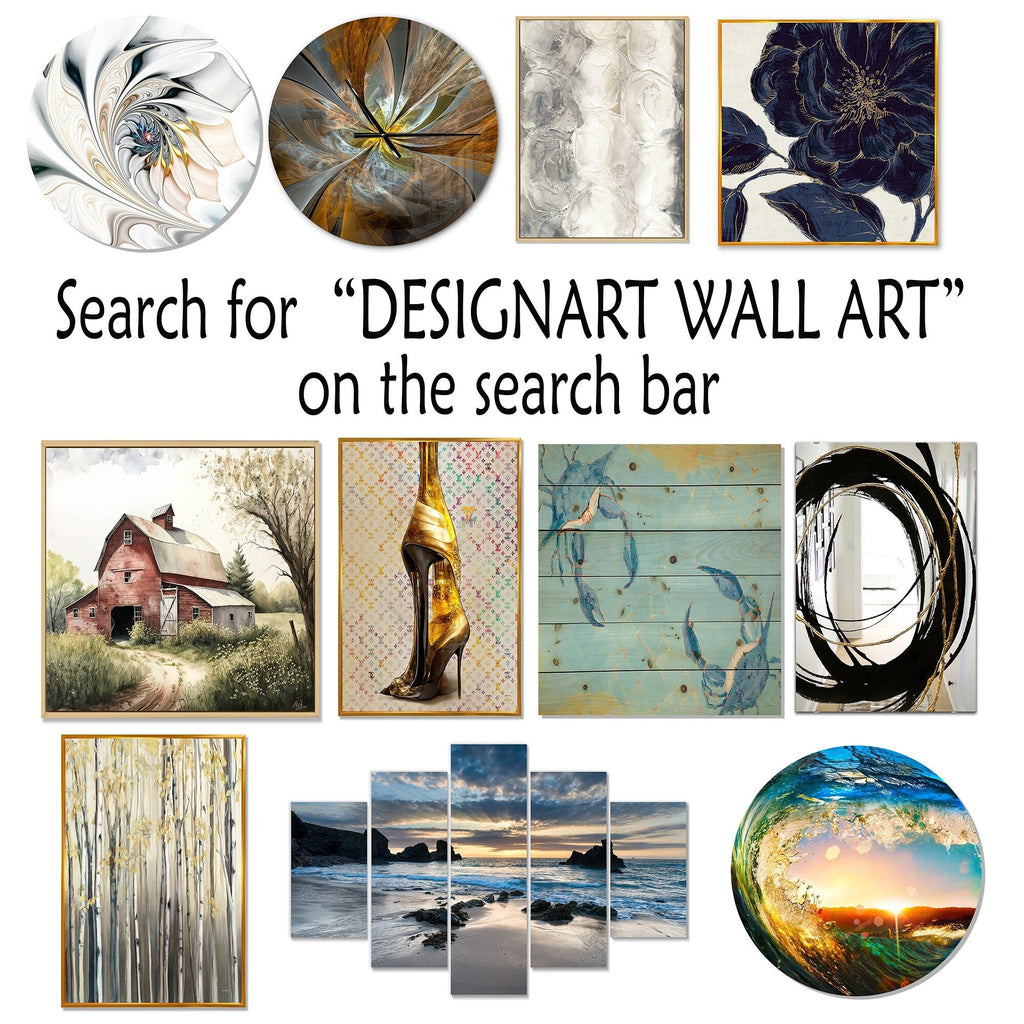 Designart « Vagues océaniques colorées tombant » Décoration murale moderne en métal avec disque de bord de mer