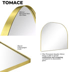 Grand miroir arqué TEHOME Dezerae pour manteau de cheminée, 40'' L x 32'' H
