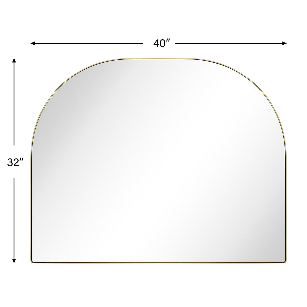 Grand miroir arqué TEHOME Dezerae pour manteau de cheminée, 40'' L x 32'' H