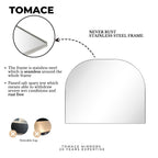 Grand miroir arqué TEHOME Dezerae pour manteau de cheminée, 40'' L x 32'' H