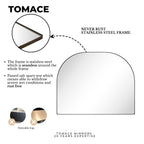 Grand miroir arqué TEHOME Dezerae pour manteau de cheminée, 40'' L x 32'' H