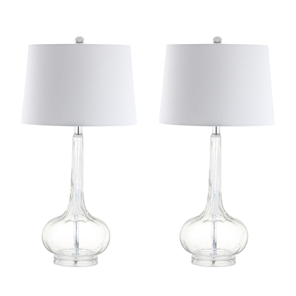 Lampe de table à LED Diamante 28,5 en verre rose (lot de 2) par JONATHAN Y