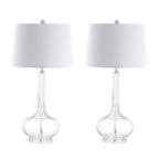 Lampe de table à LED Diamante 28,5 en verre rose (lot de 2) par JONATHAN Y