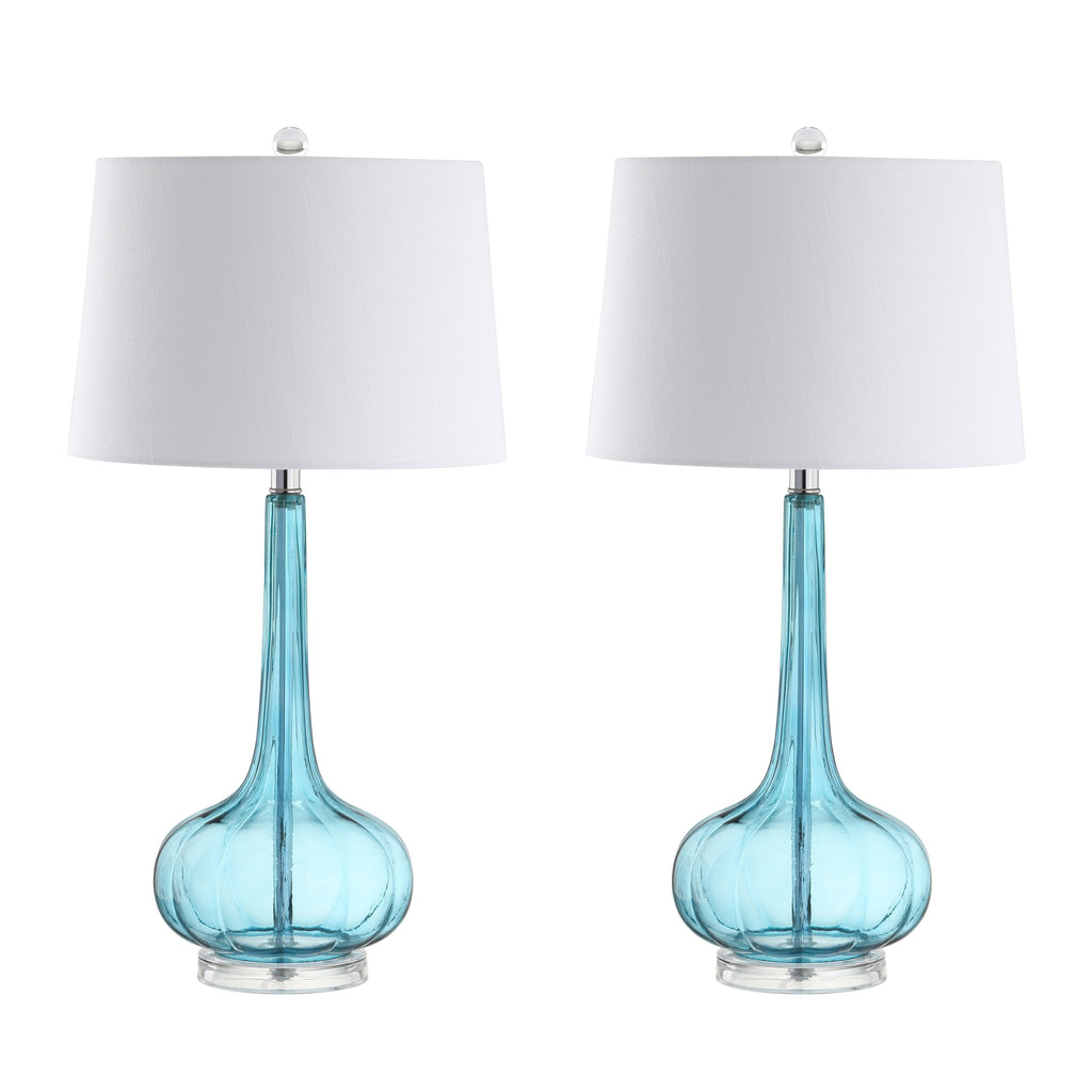 Lampe de table à LED Diamante 28,5 en verre rose (lot de 2) par JONATHAN Y