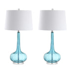 Lampe de table à LED Diamante 28,5 en verre rose (lot de 2) par JONATHAN Y