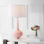 Lampe de table à LED Diamante 28,5 en verre rose (lot de 2) par JONATHAN Y