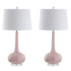 Lampe de table à LED Diamante 28,5 en verre rose (lot de 2) par JONATHAN Y