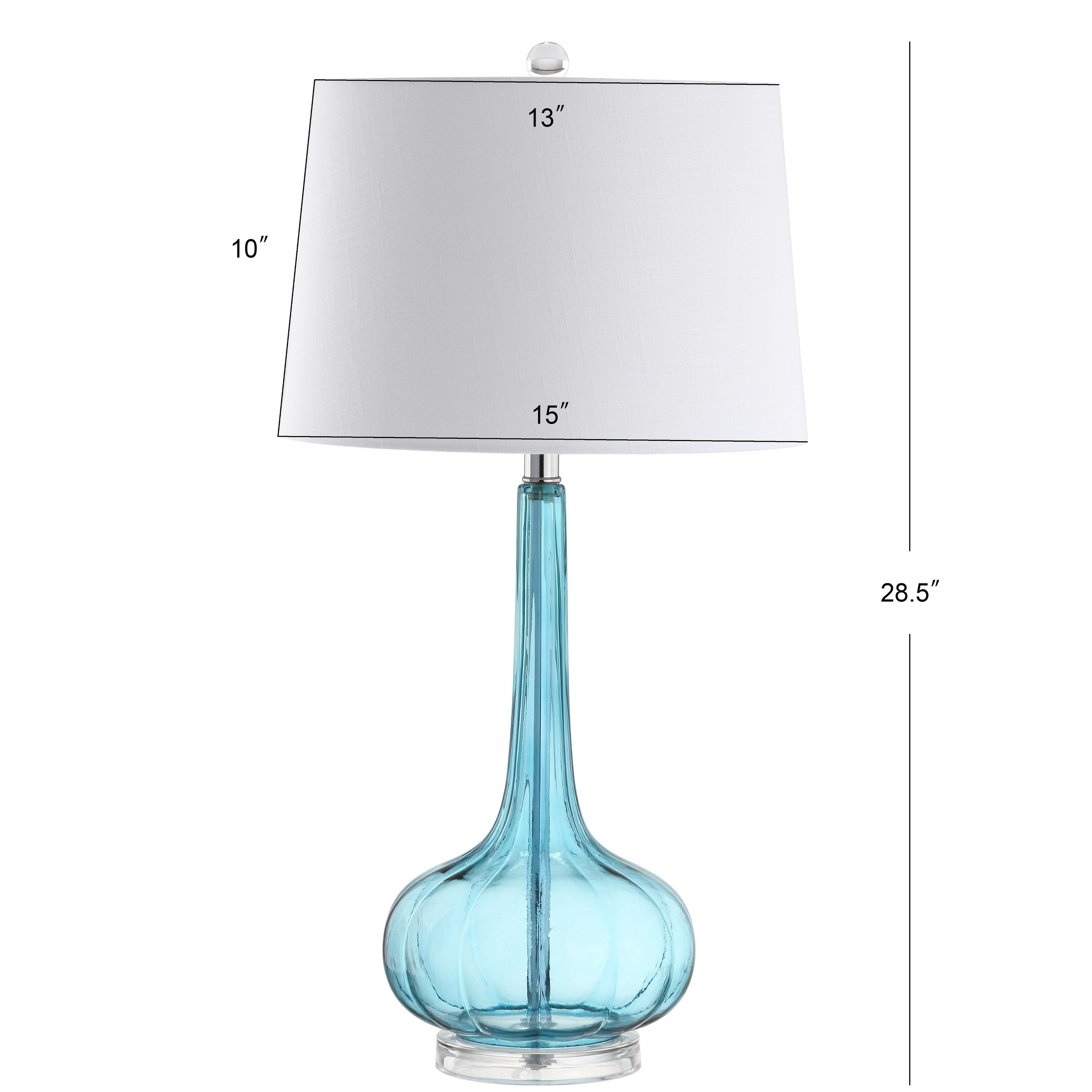 Lampe de table à LED Diamante 28,5 en verre rose (lot de 2) par JONATHAN Y