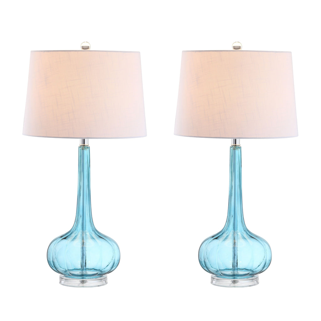 Lampe de table à LED Diamante 28,5 en verre rose (lot de 2) par JONATHAN Y