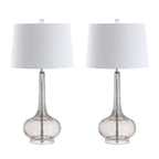 Lampe de table à LED Diamante 28,5 en verre rose (lot de 2) par JONATHAN Y