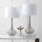 Lampe de table à LED Diamante 28,5 en verre rose (lot de 2) par JONATHAN Y