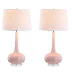 Lampe de table à LED Diamante 28,5 en verre rose (lot de 2) par JONATHAN Y