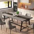 Table à manger rectangulaire en bois pour 8 personnes, 180 cm