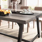 Table à manger rectangulaire en bois pour 8 personnes, 180 cm