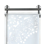Décoration murale en bois blanc ivoire vieilli avec des touches de noir (lot de 2)