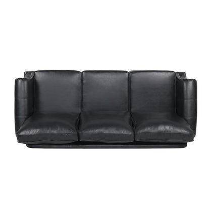 Canapé 3 places Dowd en similicuir avec bordure cloutée par Christopher Knight Home