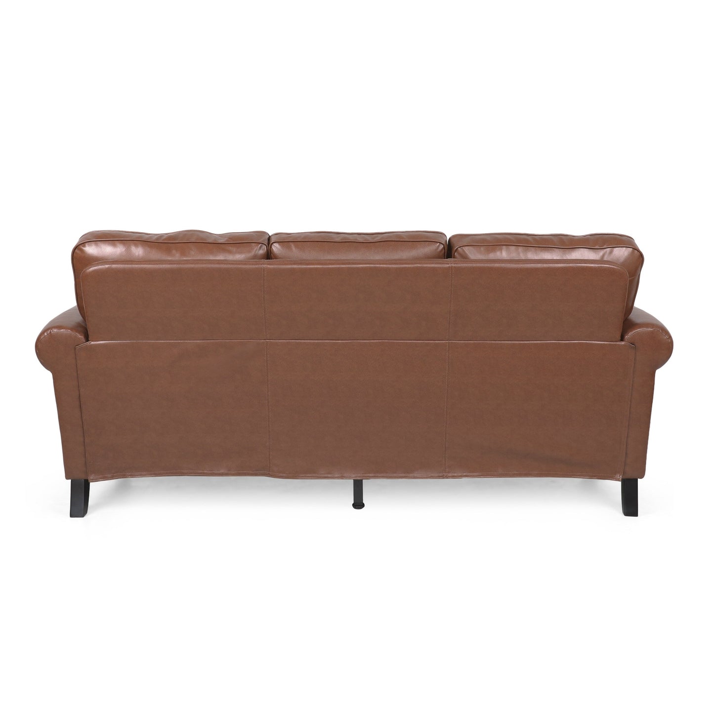 Canapé 3 places Dowd en similicuir avec bordure cloutée par Christopher Knight Home