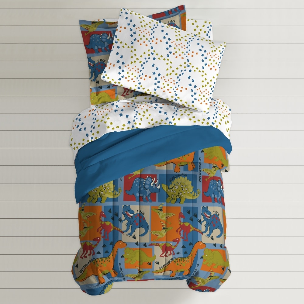 Parure de lit 7 pièces avec draps et blocs dinosaures Dream Factory
