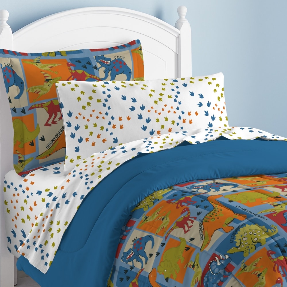 Parure de lit 7 pièces avec draps et blocs dinosaures Dream Factory