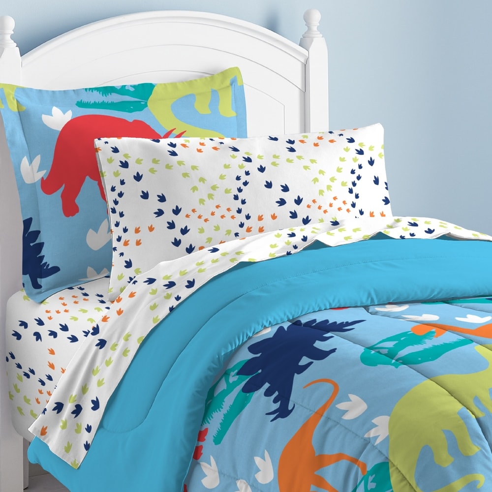 Parure de lit 5 pièces Dream Factory Dinosaur Prints avec draps