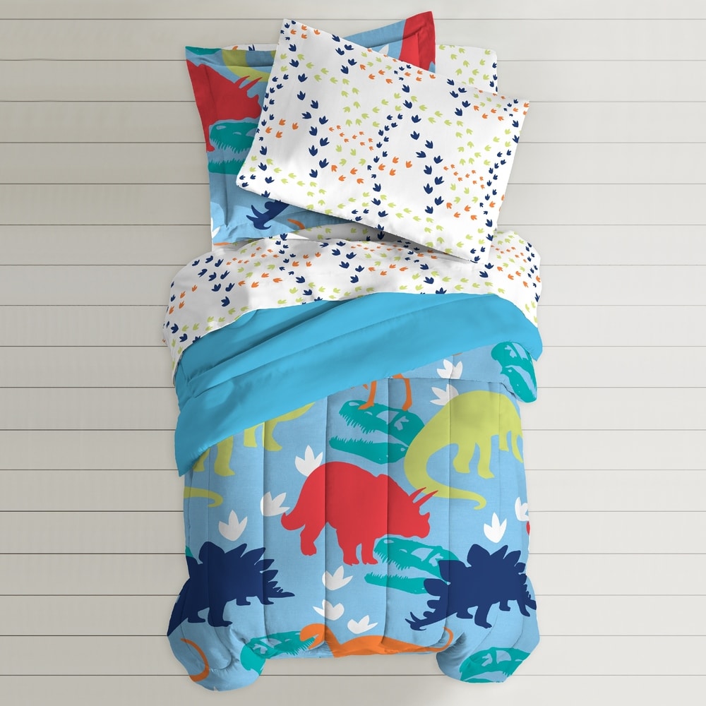 Parure de lit 5 pièces Dream Factory Dinosaur Prints avec draps