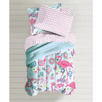 Dream Factory Flamingo Parure de lit 7 pièces avec draps