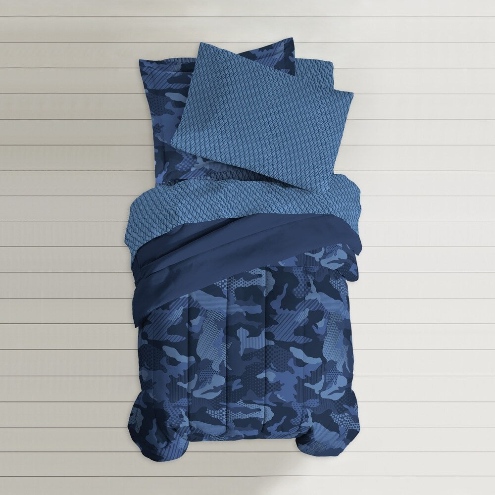 Parure de lit 5 pièces Dream Factory Geo Camo avec draps