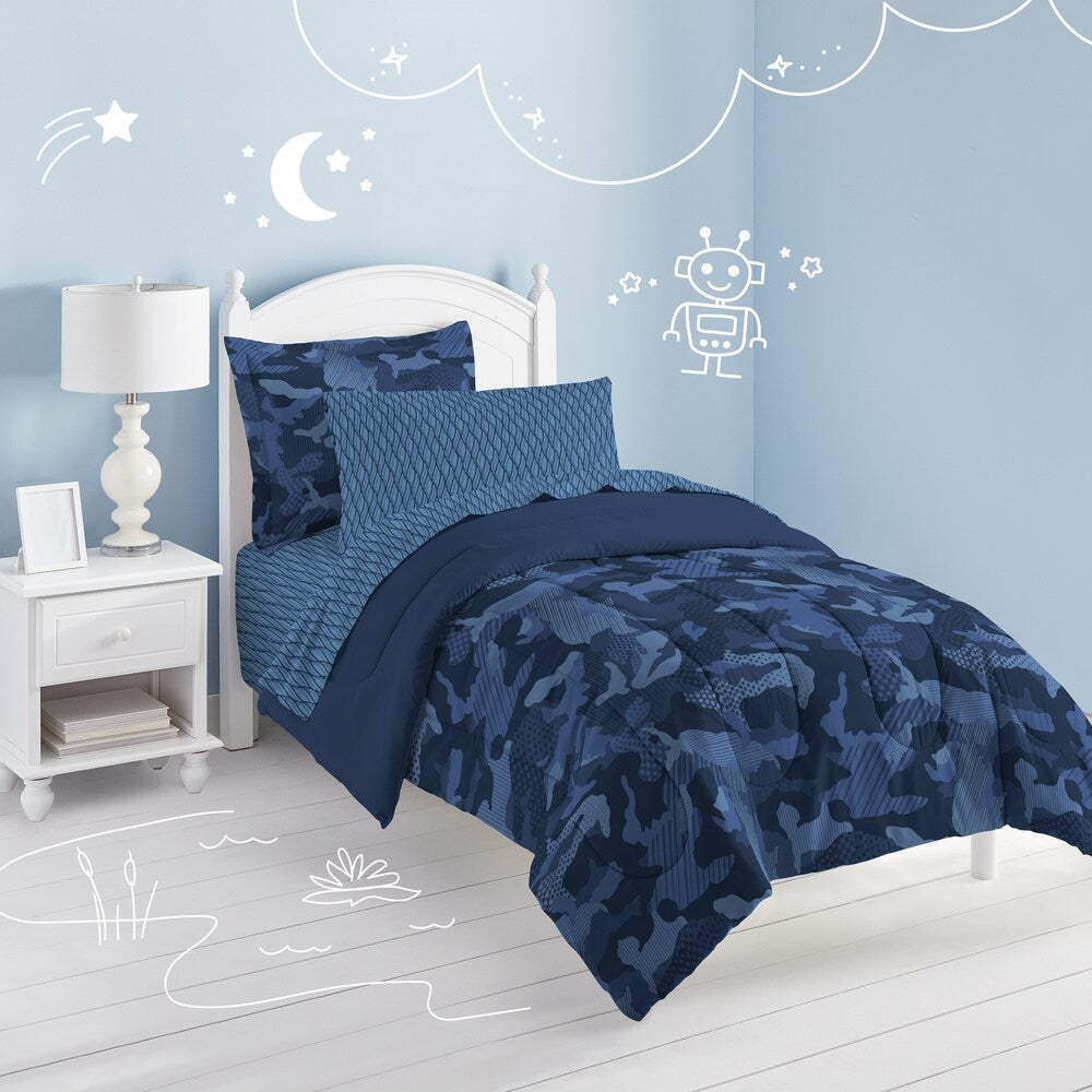 Parure de lit 5 pièces Dream Factory Geo Camo avec draps