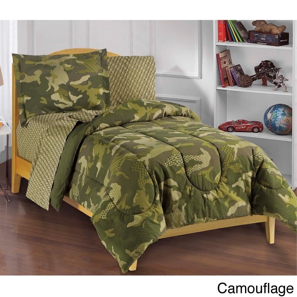 Parure de lit 5 pièces Dream Factory Geo Camo avec draps
