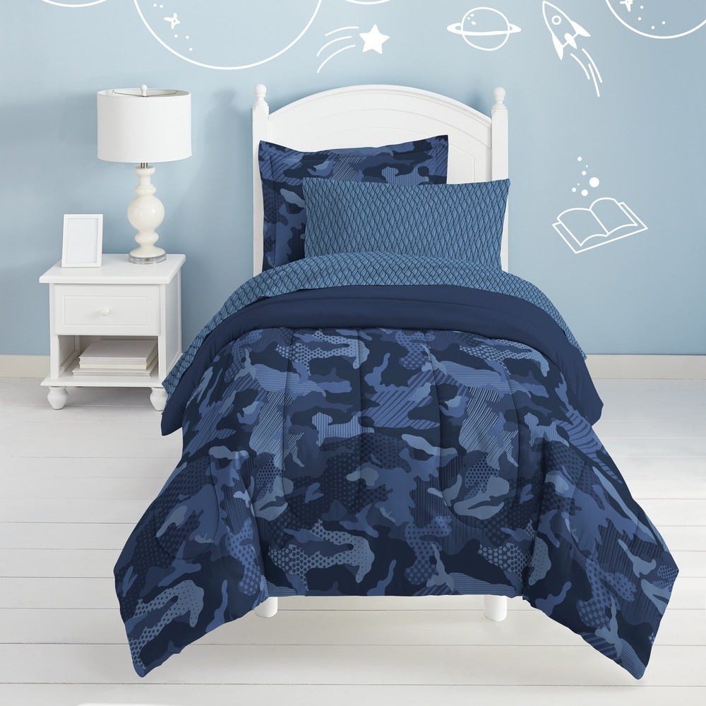 Parure de lit 5 pièces Dream Factory Geo Camo avec draps