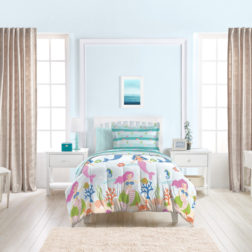 Dream Factory Mermaid Dreams Parure de lit 7 pièces avec draps