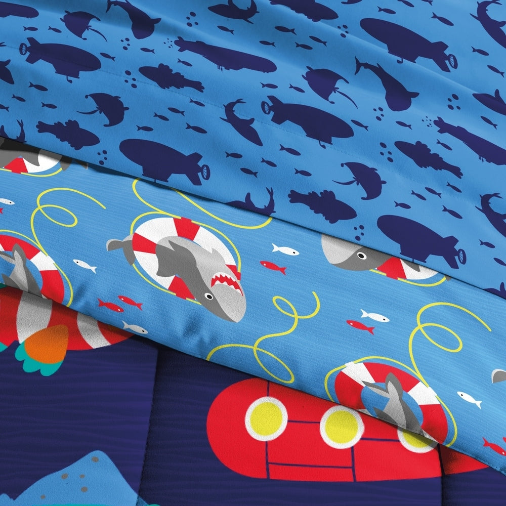 Parure de lit en microfibre Dream Factory Submarine avec draps