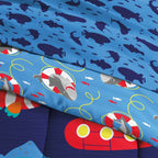 Parure de lit en microfibre Dream Factory Submarine avec draps