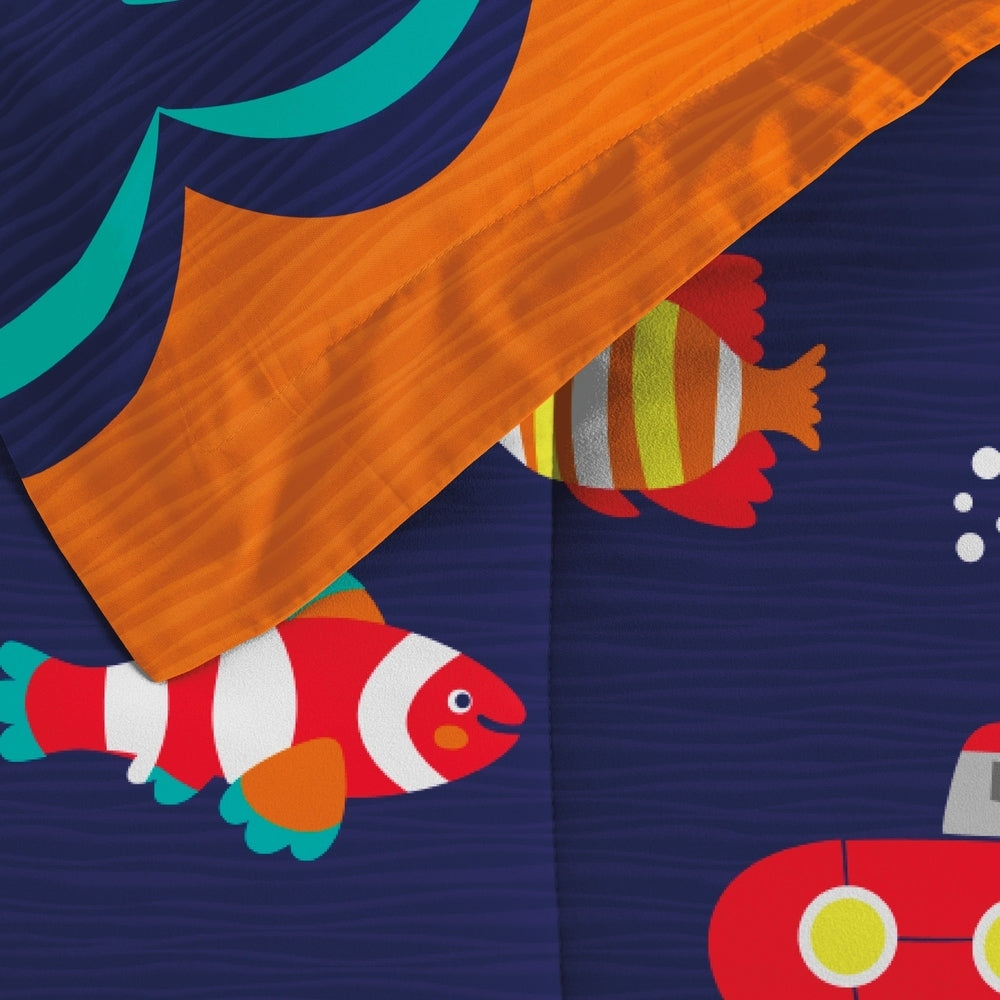 Parure de lit en microfibre Dream Factory Submarine avec draps